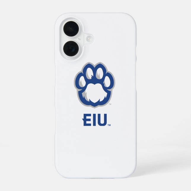 Eastern Illinois Panthers Paw Print & EIU iPhone Case (Back)