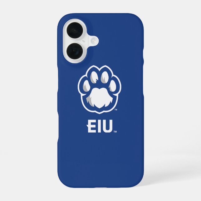 Eastern Illinois Panthers Paw Print & EIU iPhone Case (Back)