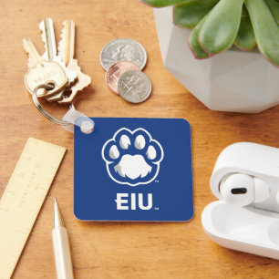 Eastern Illinois Panthers Paw Print & EIU Keychain