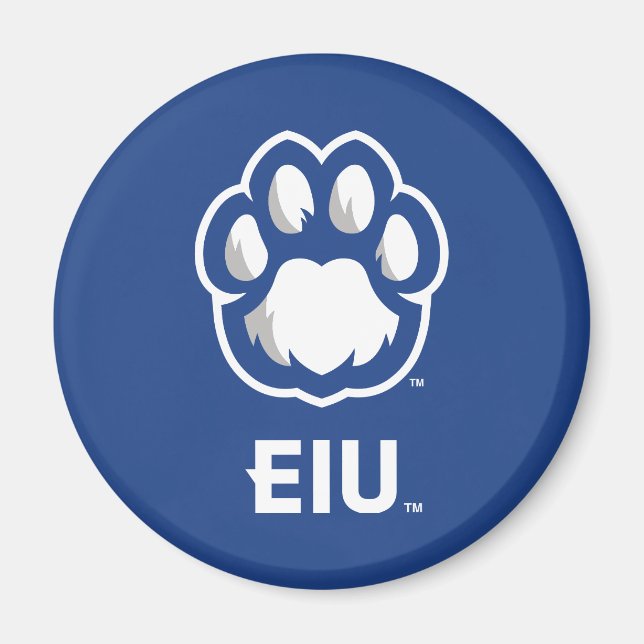 Eastern Illinois Panthers Paw Print & EIU Magnet (Front)
