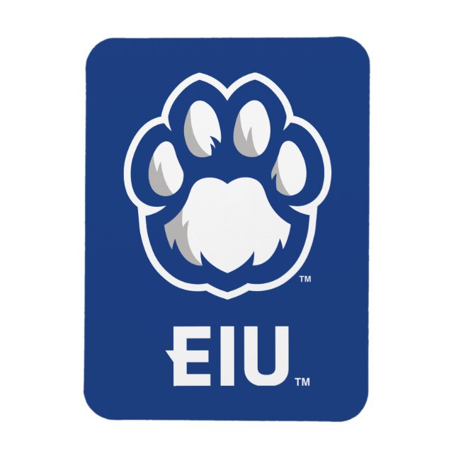 Eastern Illinois Panthers Paw Print & EIU Magnet (Vertical)