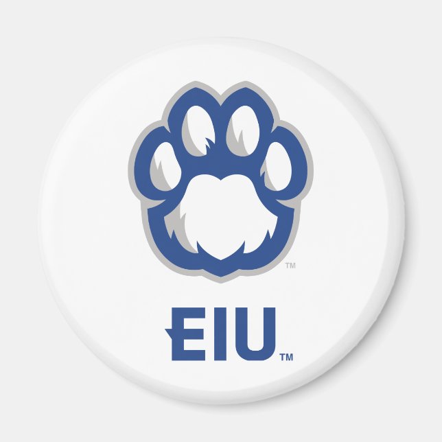 Eastern Illinois Panthers Paw Print & EIU Magnet (Front)