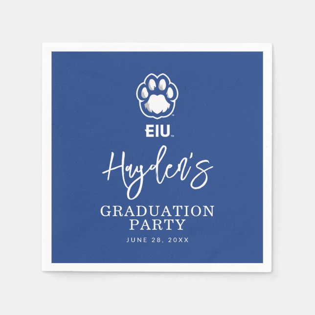 Eastern Illinois Panthers Paw Print & EIU Napkins (Front)