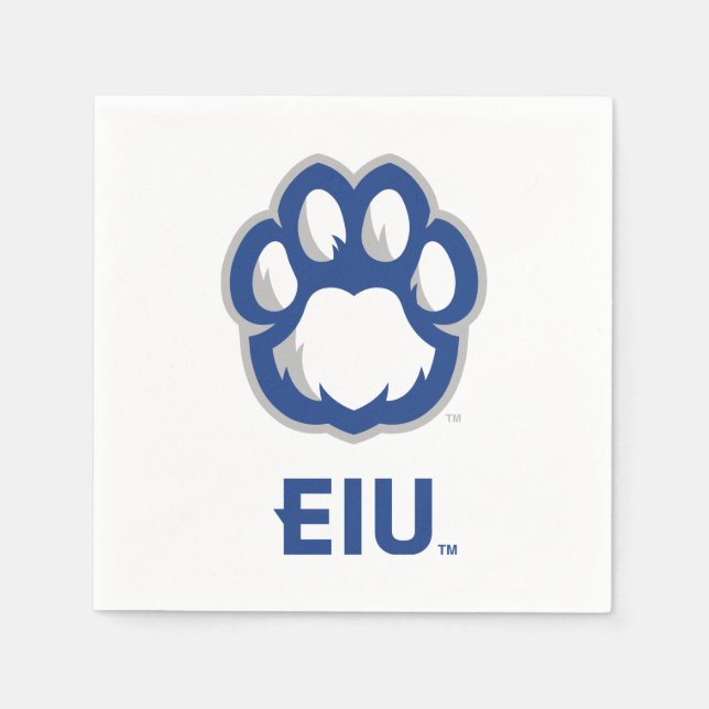 Eastern Illinois Panthers Paw Print & EIU Napkins (Front)