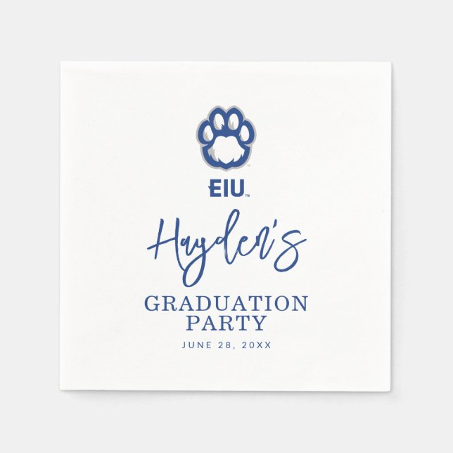 Eastern Illinois Panthers Paw Print & EIU Napkins (Front)