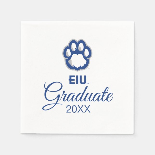 Eastern Illinois Panthers Paw Print & EIU Napkins (Front)