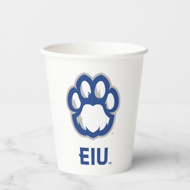 Eastern Illinois Panthers Paw Print & EIU Paper Cups (Front)