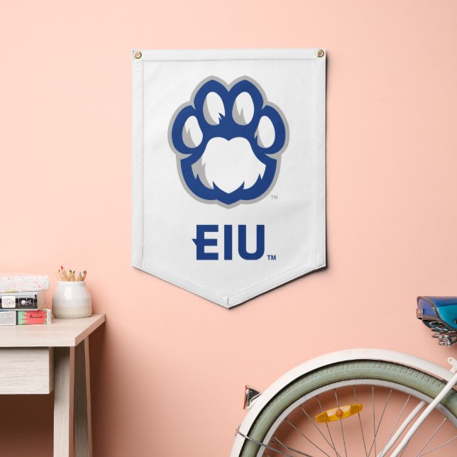 Eastern Illinois Panthers Paw Print & EIU Pennant (Insitu 2)