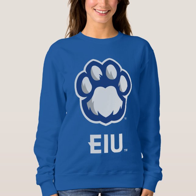 Eastern Illinois Panthers Paw Print & EIU Sweatshirt (Front)