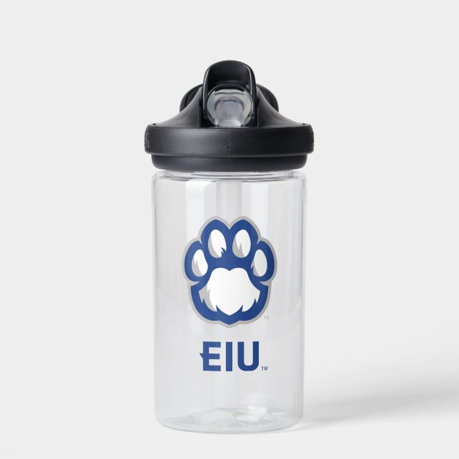 Eastern Illinois Panthers Paw Print & EIU Water Bottle (Front)
