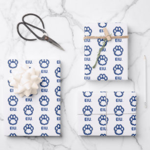 Eastern Illinois Panthers Paw Print & EIU Wrapping Paper Sheets