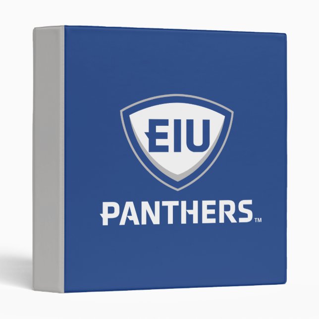 Eastern Illinois Panthers Shield & Wordmark Logo 3 Ring Binder (Front/Spine)