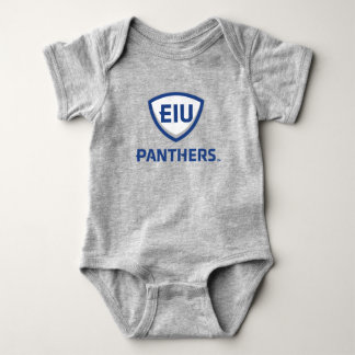 Eastern Illinois Panthers Shield & Wordmark Logo Baby Bodysuit