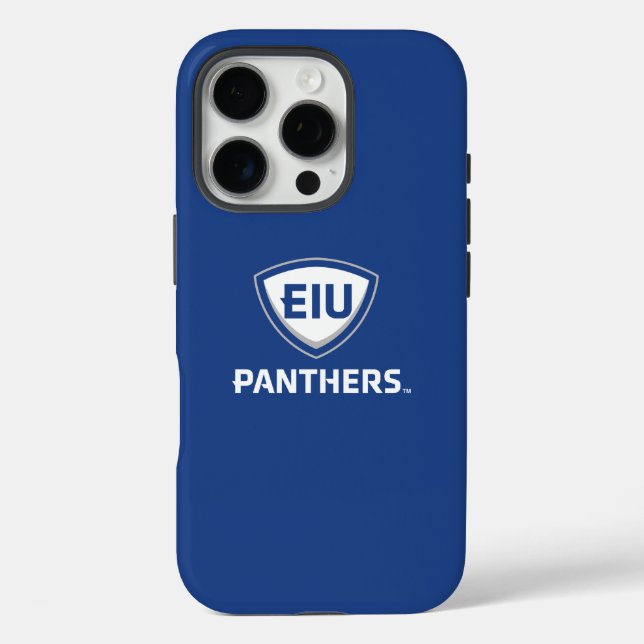 Eastern Illinois Panthers Shield & Wordmark Logo Case-Mate iPhone Case (Back)