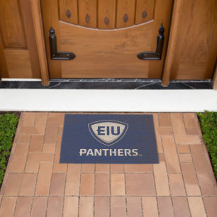 Eastern Illinois Panthers Shield & Wordmark Logo Fiber Doormat