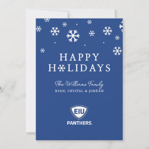 Eastern Illinois Panthers Shield & Wordmark Logo Holiday Card