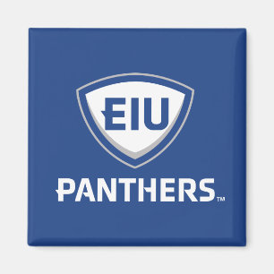 Eastern Illinois Panthers Shield & Wordmark Logo Magnet