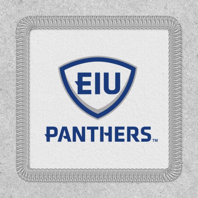 Eastern Illinois Panthers Shield & Wordmark Logo Patch (Front)