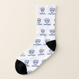 Eastern Illinois Panthers Shield & Wordmark Logo Socks