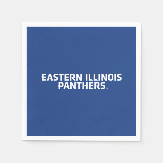 Eastern Illinois Panthers Text Logo Napkins (Front)