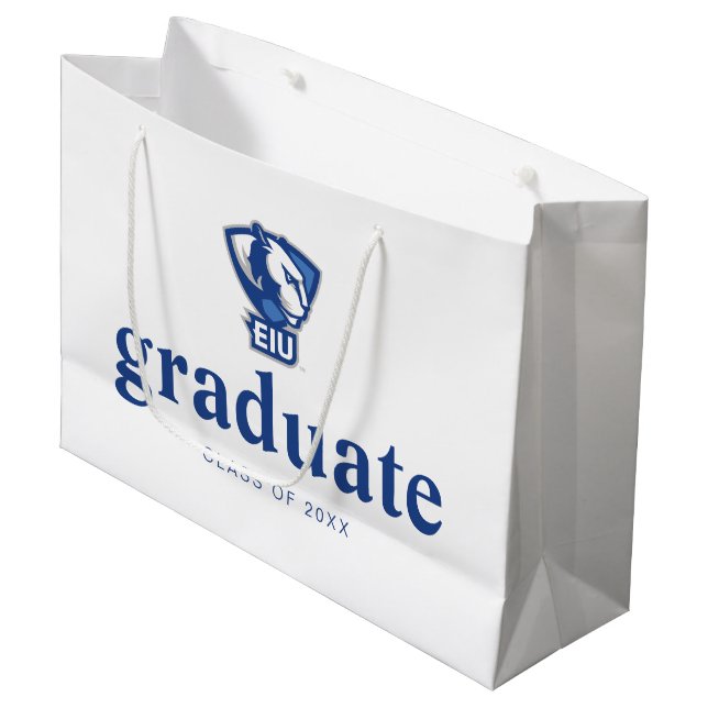 Eastern Illinois University Panthers Logo Large Gift Bag (Front Angled)