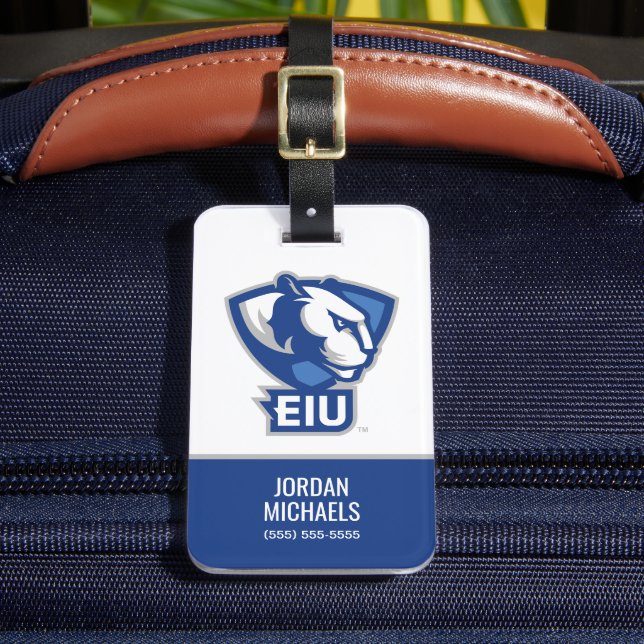 Eastern Illinois University Panthers Logo Luggage Tag (Front Insitu 2)