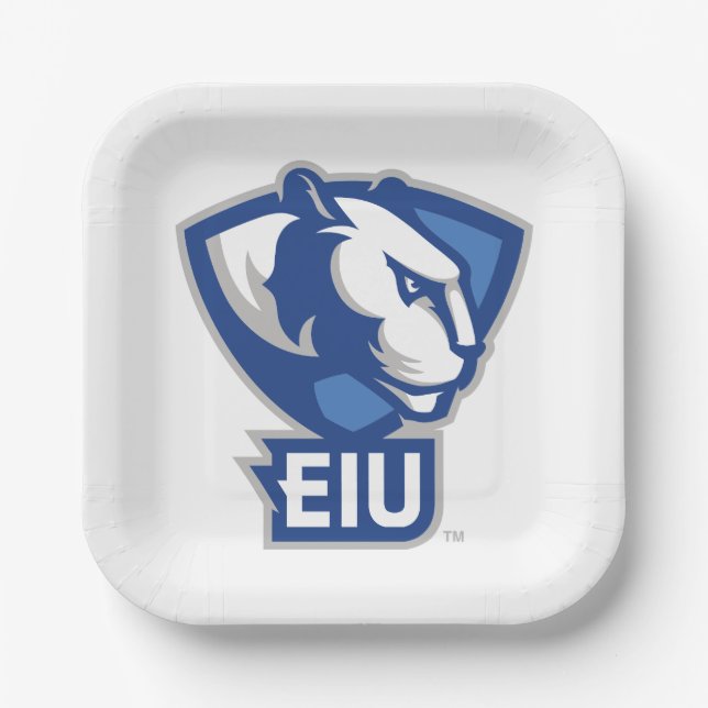 Eastern Illinois University Panthers Logo Paper Plates (Front)