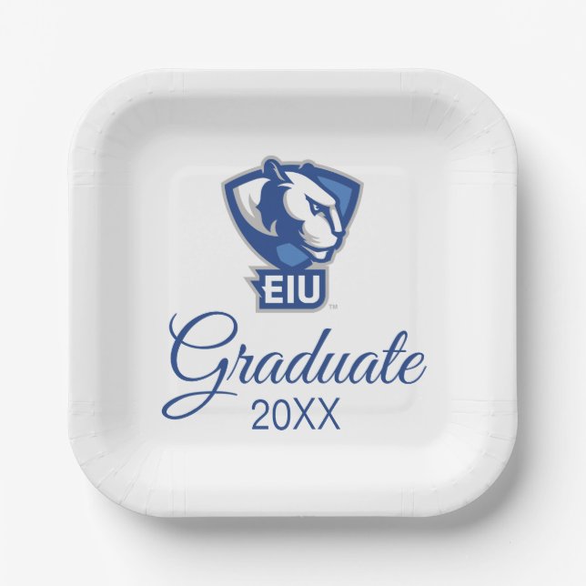 Eastern Illinois University Panthers Logo Paper Plates (Front)