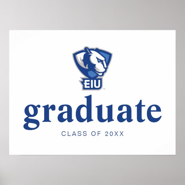 Eastern Illinois University Panthers Logo Poster (Front)