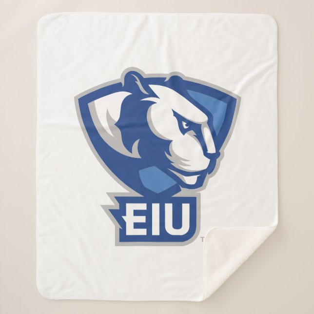 Eastern Illinois University Panthers Logo Sherpa Blanket (Front)