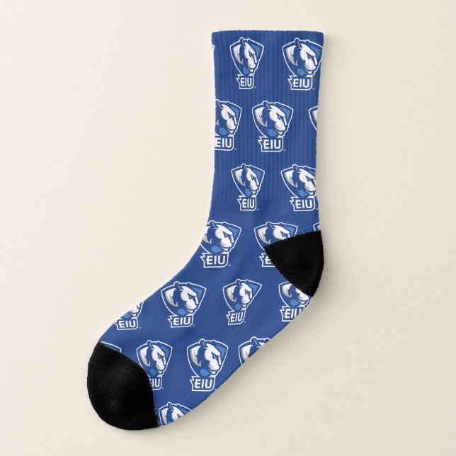 Eastern Illinois University Panthers Logo Socks (Left Outside)