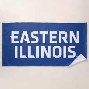 Eastern Illinois University Wordmark Logo Beach Towel