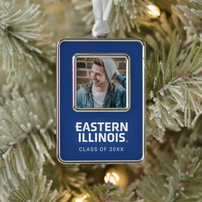 Eastern Illinois University Wordmark Logo Christmas Ornament (Tree)