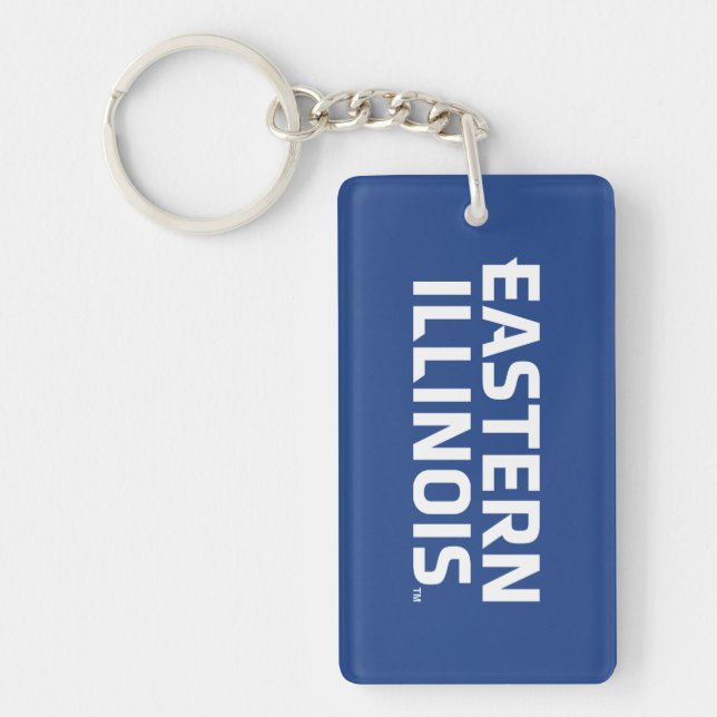Eastern Illinois University Wordmark Logo Keychain (Front)