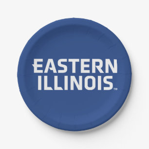 Eastern Illinois University Wordmark Logo Paper Plates