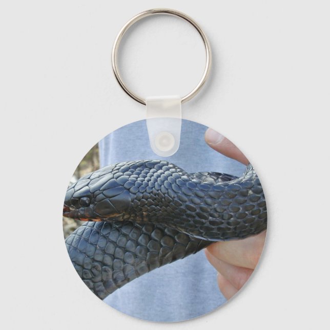 Eastern indigo snake (Drymarchon corais couperi) Keychain (Front)