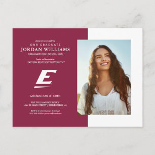 Eastern Kentucky University E Announcement Postcard