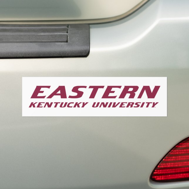 Eastern Kentucky University E Bumper Sticker (On Car)