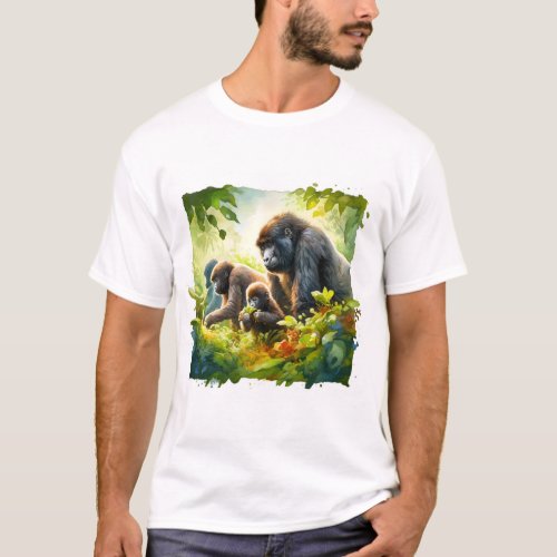 Eastern Lowland Gorilla REF227 _ Watercolor T_Shirt