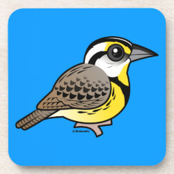 Eastern Meadowlark (perched) Beverage Coaster