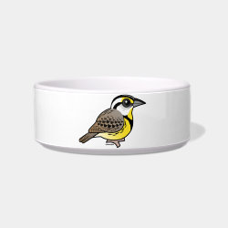 Eastern Meadowlark (perched) Cat Food Bowl