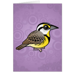 Eastern Meadowlark (perched) Greeting Card