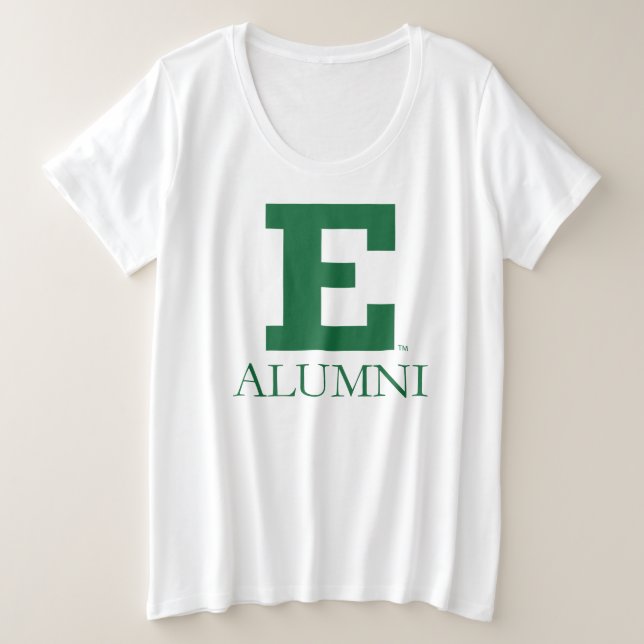 Eastern Michigan Alumni Plus Size T-Shirt (Design Front)