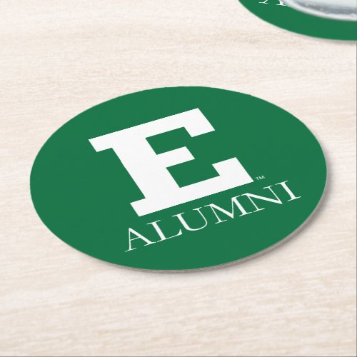 Eastern Michigan Alumni Round Paper Coaster