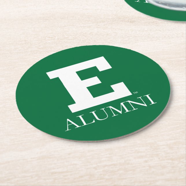 Eastern Michigan Alumni Round Paper Coaster (Angled)