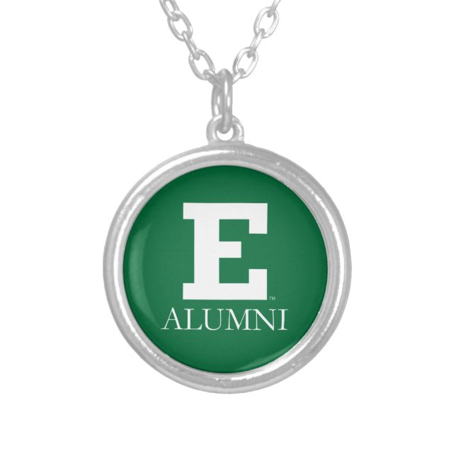 Eastern Michigan Alumni Silver Plated Necklace (Front)