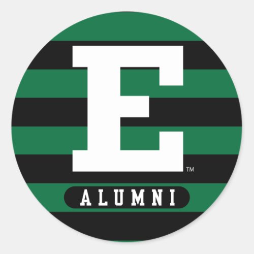 Eastern Michigan Alumni Stripes Classic Round Sticker