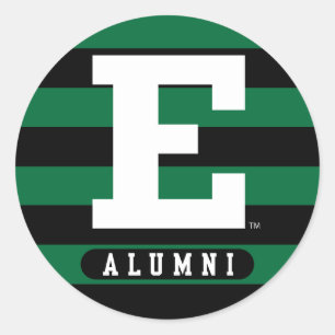 Eastern Michigan Alumni Stripes Classic Round Sticker