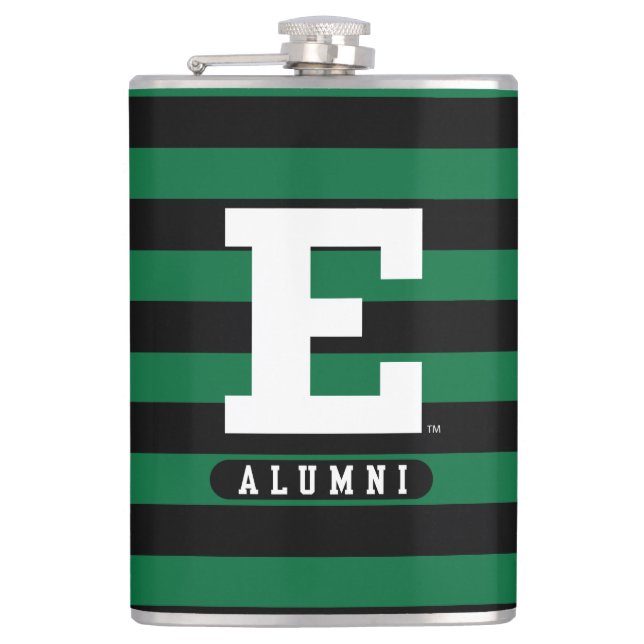 Eastern Michigan Alumni Stripes Flask (Front)