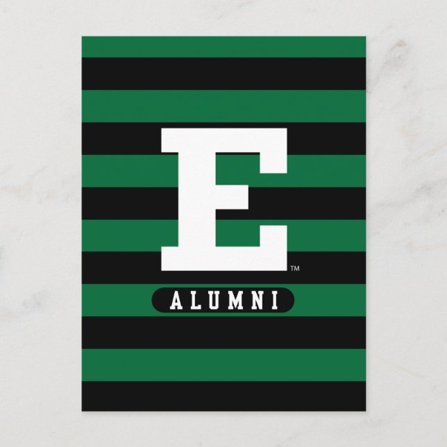 Eastern Michigan Alumni Stripes Invitation Postcard (Front)